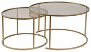 Súprava konferenčných stolíkov Aurum Gold and Bronze 80 cm, 2 ks