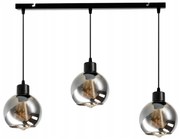 BERGE Sklenená LED stropná lampa 3xE27 - dymová guľa