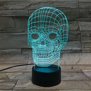 3Dmix 3DL-DRGB031 – 3D LED nočná lampa - Lebka (Dual RGB)