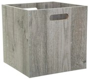 Úložný box Wood, 31x31x31 cm, sivá