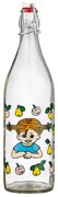 Sklenená fľaša Pippi Fruits 1l