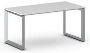 Kancelársky stôl PRIMO INSPIRE, 160x80 cm, sivostrieborná podnož, biela