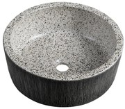 Sapho - Umývadlo na dosku PRIORI pr. 41 cm biela/šedá