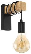 Toolight Toolight, nástenná lampa 1xE27 APP972-1W LINE, čierna-hnedá, OSW-03241