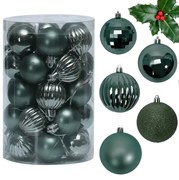 Tutumi Tutumi, vianočné ozdoby 34ks SYSD1688-027, zelená, CHR-05011