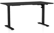 Výškovo nastaviteľný stôl OfficeTech A, 120 x 80 cm, čierna podnož, čierna