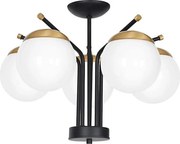 Luster na tyči CARINA 5xE14/40W/230V čierna