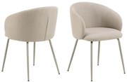 Jedálenská stolička Eleanor, čalúnená, béžová/Kašmír (08177)