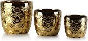 Súprava 3 kvetináčov Neva XIII zlatá