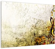 Sklenený obraz - Sila hudby (70x50 cm)