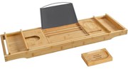 Bambusový podnos na vaňu 109 cm, prírodná farba