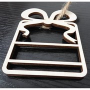 Drevená dekorácia na stromček kniha I SENTOP FB-PR0030