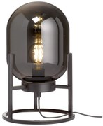 Čierna stolová lampa so skleneným tienidlom (výška 34 cm) Regi – Fischer & Honsel