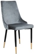 Jedálenská stolička VERMONT zamatová, grafitová