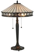 Endon 70935 - Stolová lampa Tiffany FARGO 2xE27/60W/230V priemer 41,5 cm