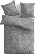 Obliečky Orio 140x200 cm, šedé s ornamentmi%