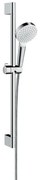 Hansgrohe Crometta, sprchová sada 1 jet EcoSmart 9 l/min so sprchovou tyčou 65 cm, biela/chrómová, HAN-26535400