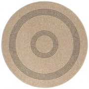Šnúrkový koberec Comilla béž-antracit, kruh