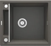 Deante Magnetic, granitový drez na dosku 560x500x219 mm, 3,5" + priestorovo úsporný sifón, 1-komorový, antracitová metalíza, ZRM_T103