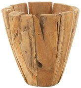 Drevený obal na kvetináč z tíkového dreva Jack - Ø 35*40 cm