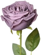 Dekorácia umelá kvetina tmavo fialová ruža Rose Purple - 9*9*61 cm