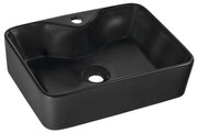 Sapho - Umývadlo na dosku BALENA 48x37 cm, matná čierna