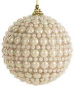 VIANOČNÁ BANKA NA STROMČEK SADA 6 KS (FI) 10 CM KRÉMOVÁ