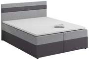 Manželská posteľ Boxspring 180x200 cm Mimosa (melírovaná svetlosivá + tmavosivá) (s roštom a matracom). Vlastná spoľahlivá doprava až k Vám domov. 1007819