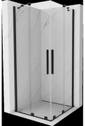 Mexen Velar Duo sprchová kabína, posuvné dvere 80 x 80 cm, Priehľadné, Čierna - 871-080-080-02-70
