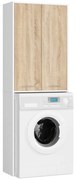 Kúpeľňová skrinka nad práčku Fin 2D biela/dub sonoma
