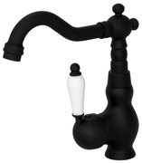 Gamma Retro, vysoká umývadlová batéria, čierna matná-biela, GMA-BROK-VI-BK