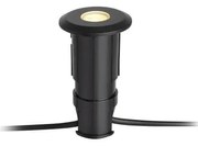 Čierne zápustné svietidlo Markslöjd Garden 24 Decklight, ø 60 mm