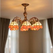 Brilagi - Tiffany vitražový prisadený luster SIENNA 6xE27/60W/230V pr. 60 cm