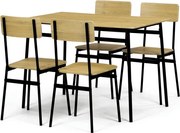 Jedálenský stôl so štyrmi stoličkami AUT-O2155 OAK