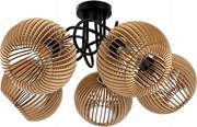 BERGE Stropné LED svietidlo LOFT 5xE27 - WOOD