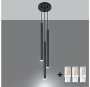 Brilagi -  LED Luster na lanku DRIFA 3xG9/4W/230V čierna BG0554