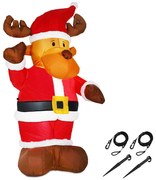 Monzana Nafukovací Sob osvetlený, 135cm, červená