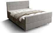 Manželská posteľ  Boxspring 140 cm Flu plus (sivá) (s matracom a úložným priestorom). Vlastná spoľahlivá doprava až k Vám domov. 1046574