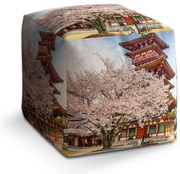 Taburet Cube čínska vežička, farebná