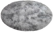 Sivý okrúhly shaggy koberec Ombre Rozmer: 80