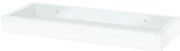 Nástenná polička P-010, matná biela, 40 cm