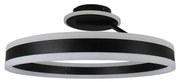 LED Stmievateľný prisadený luster LED/86W/230V 3000-6500K čierna + diaľkové ovládanie