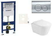 Cenovo zvýhodnený závesný WC set Geberit do ľahkých stien / predstenová montáž + WC Glacera Ava SIKOGESAVAD20