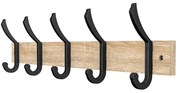 Vešiak na stenu 9332 prírodné/čierna