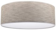 Stropné svietidlo Stone, 1x béžové textilné tienidlo/biele PVC tienidlo, (biele plexisklo), (fi 40cm)