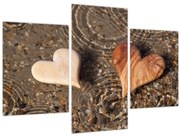 Obraz - Drevené srdiečka (90x60 cm)