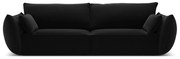 Čierna zamatová pohovka 208 cm Vanda – Mazzini Sofas
