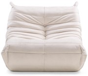 Designové sametové křeslo Fugi světle béžové