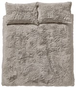 Hnedé obliečky na dvojlôžko z mikroplyšu 200x200 cm Cuddly – Catherine Lansfield