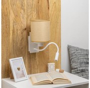 Brilagi - LED Nástenná lampa NUBILA 1xE27/25W/230V +LED/3W biela/svetlohnedá